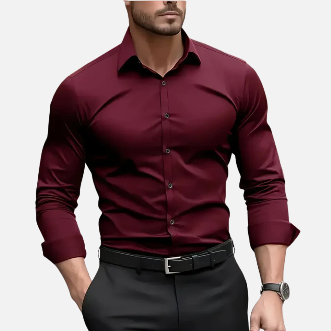 Men's Slim-Fit Long Sleeve Dress Shirt – House of Velari