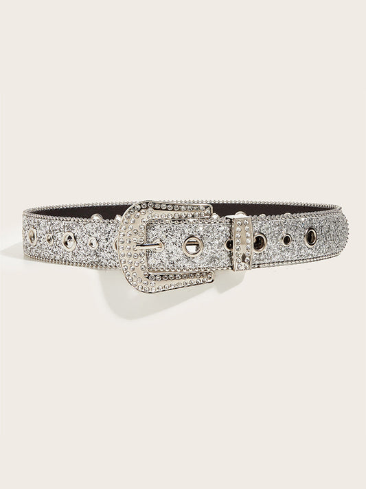 Women's Rhinestone Embellished Buckle Belt – House of Velari