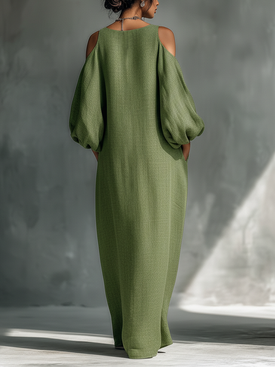 Women's Green Oversized Maxi Dress – House of Velari