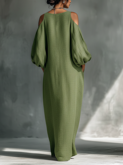 Women's Green Oversized Maxi Dress – House of Velari