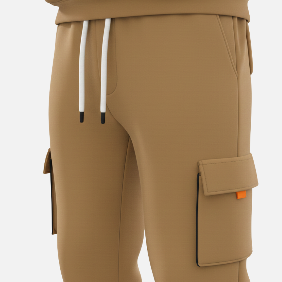 Men’s Two-Piece Tracksuit Set Casual Hoodie & Cargo Joggers – House of Velari
