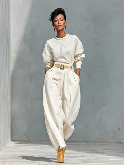 Women's Linen Long Sleeve Set – House of Velari