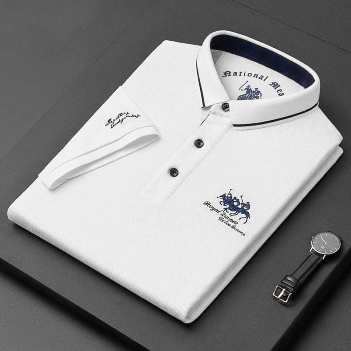 Men's Embroidered Breathable Polo Shirt – House of Velari