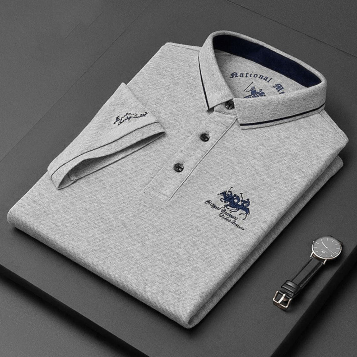 Men's Embroidered Breathable Polo Shirt – House of Velari