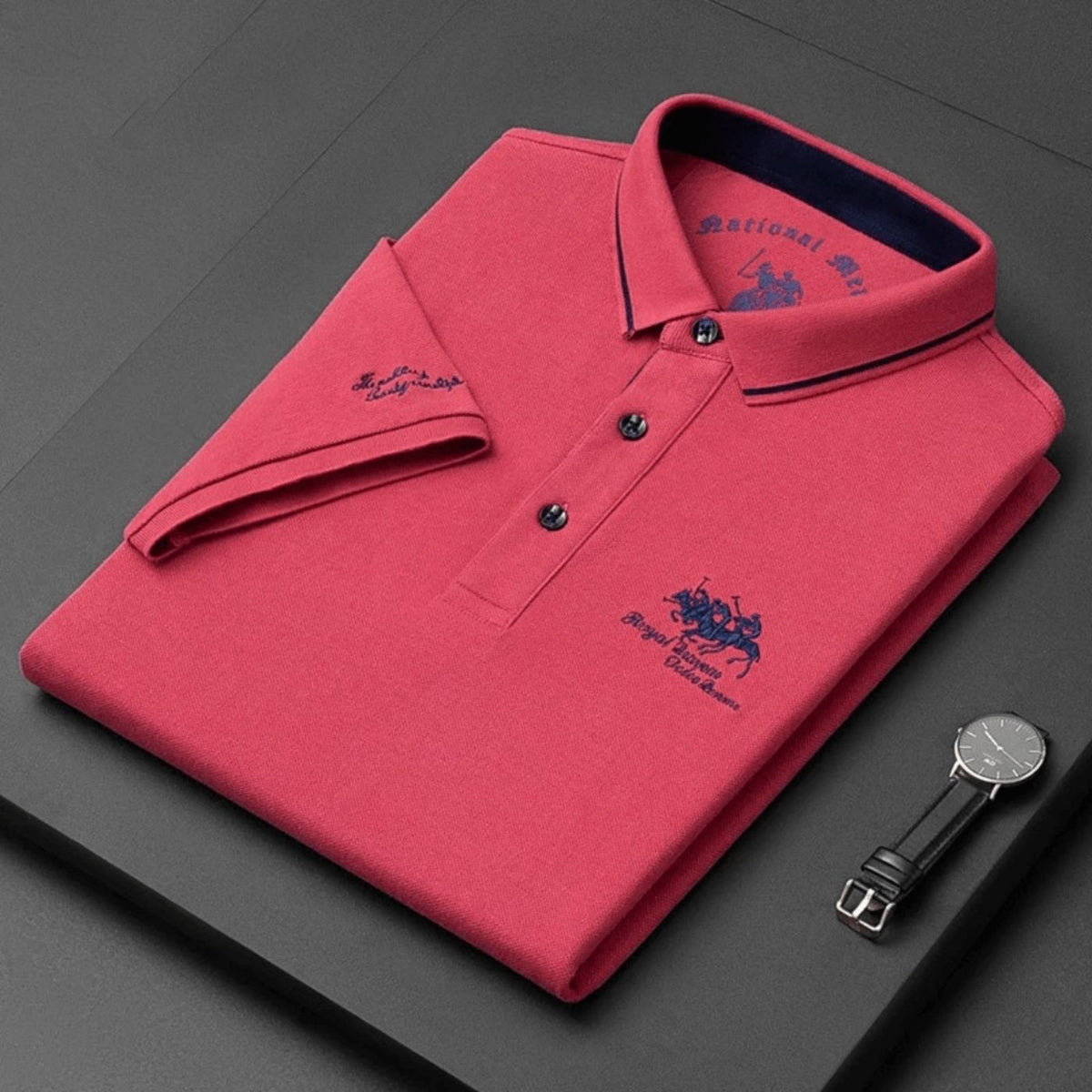 Men's Embroidered Breathable Polo Shirt – House of Velari