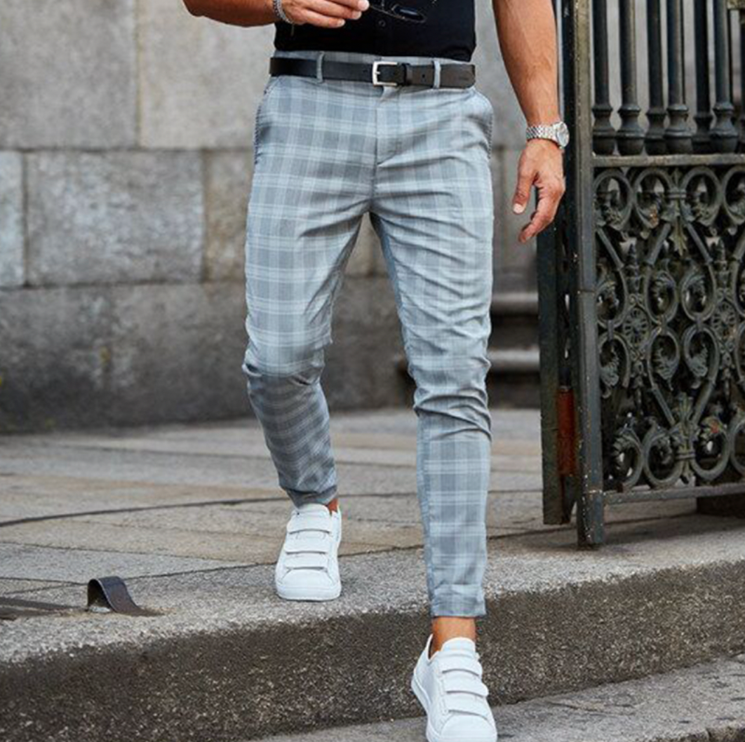 Men's Stretchy Checkered Chino Pants – House of Velari