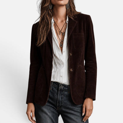 Women's Blazer Lapel Collar Button Placket – House of Velari