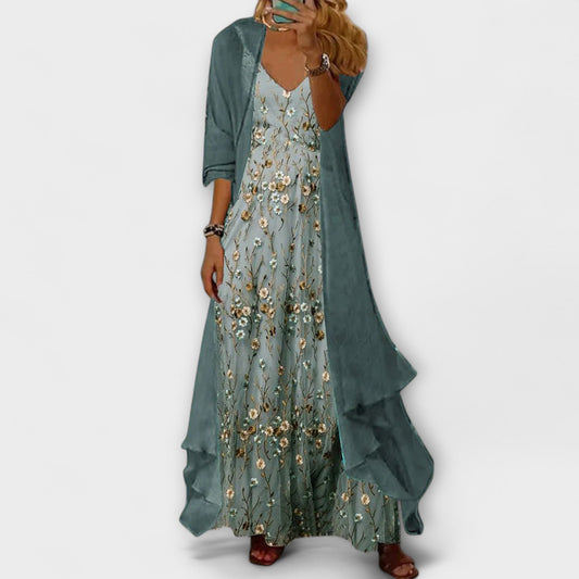 Women's Elegant Maxi Dress Two-Piece Set – House of Velari