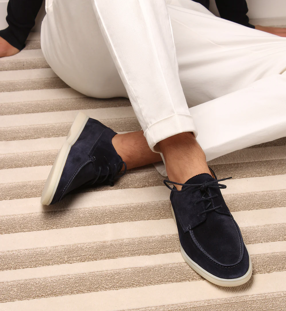 Men's Suede Lace-Up Loafer Shoes – House of Velari