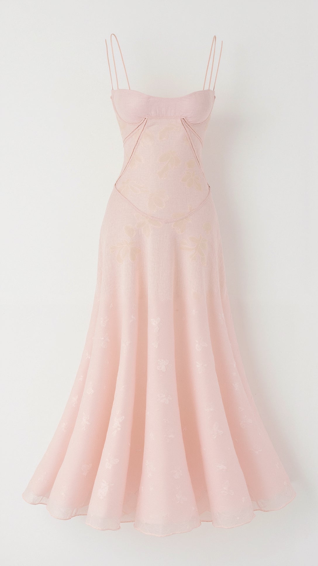 Floral Lace Corset Maxi Dress Spaghetti Strap A-Line – House of Velari