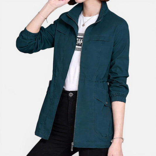 Lightweight Zip-Up Jacket with Drawstring Waist – House of Velari