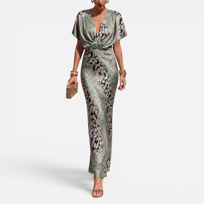 Printed Wrap Maxi Dress – House of Velari