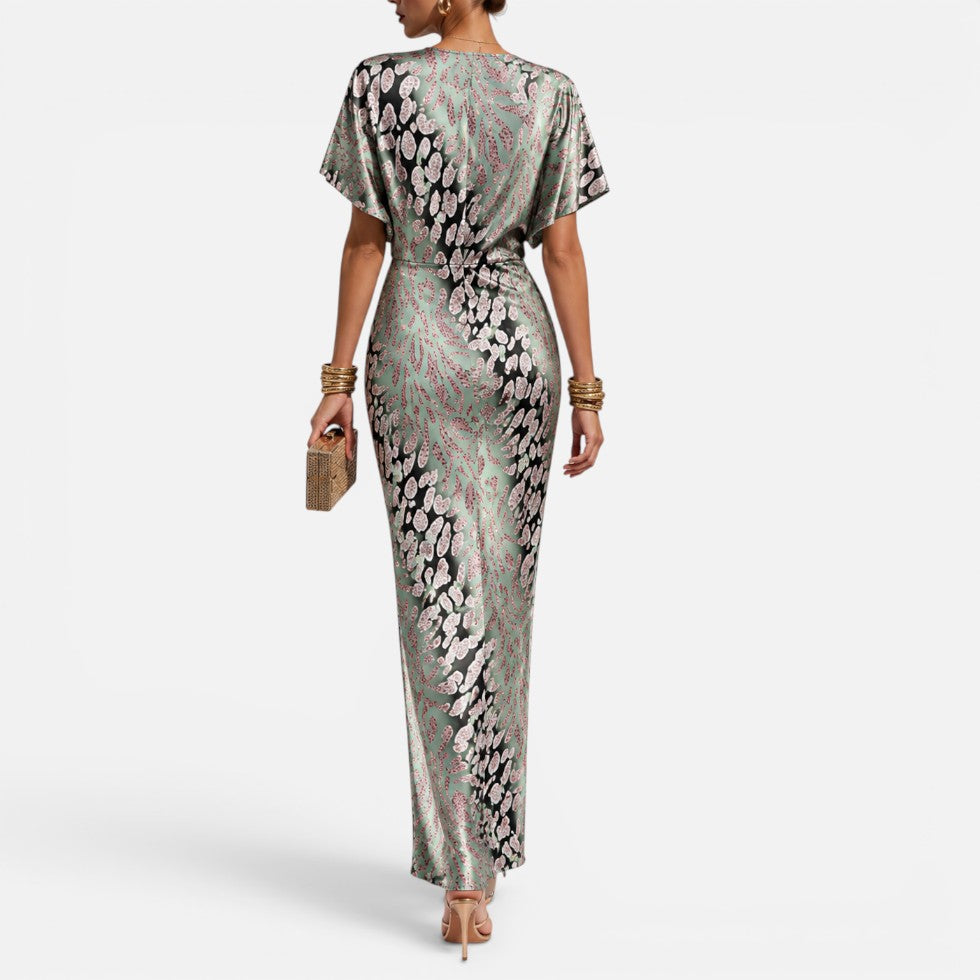 Printed Wrap Maxi Dress – House of Velari