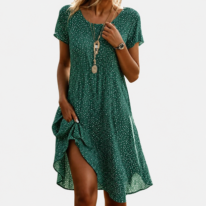 Polka Dot Midi Swing Dress – House of Velari
