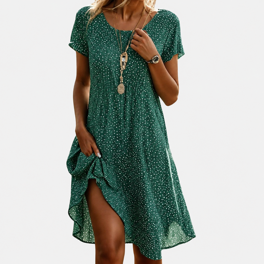 Polka Dot Midi Swing Dress – House of Velari
