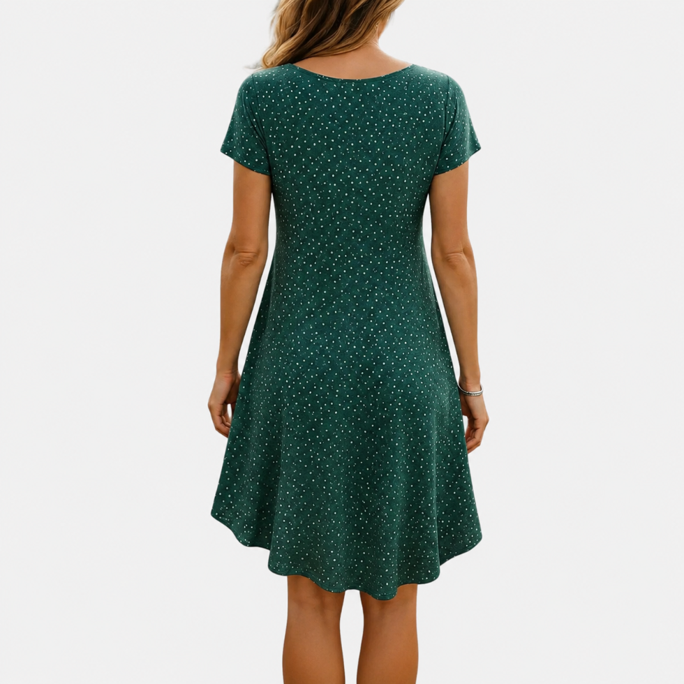 Polka Dot Midi Swing Dress – House of Velari