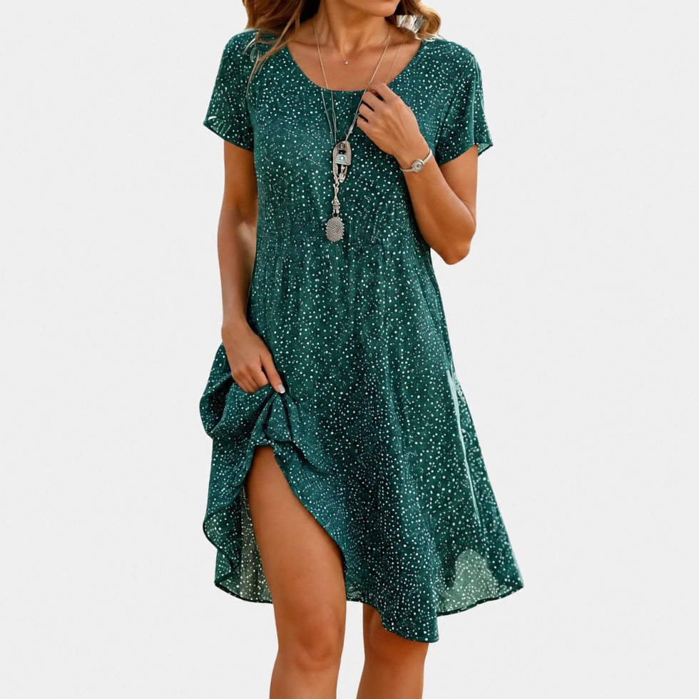 Polka Dot Midi Swing Dress – House of Velari