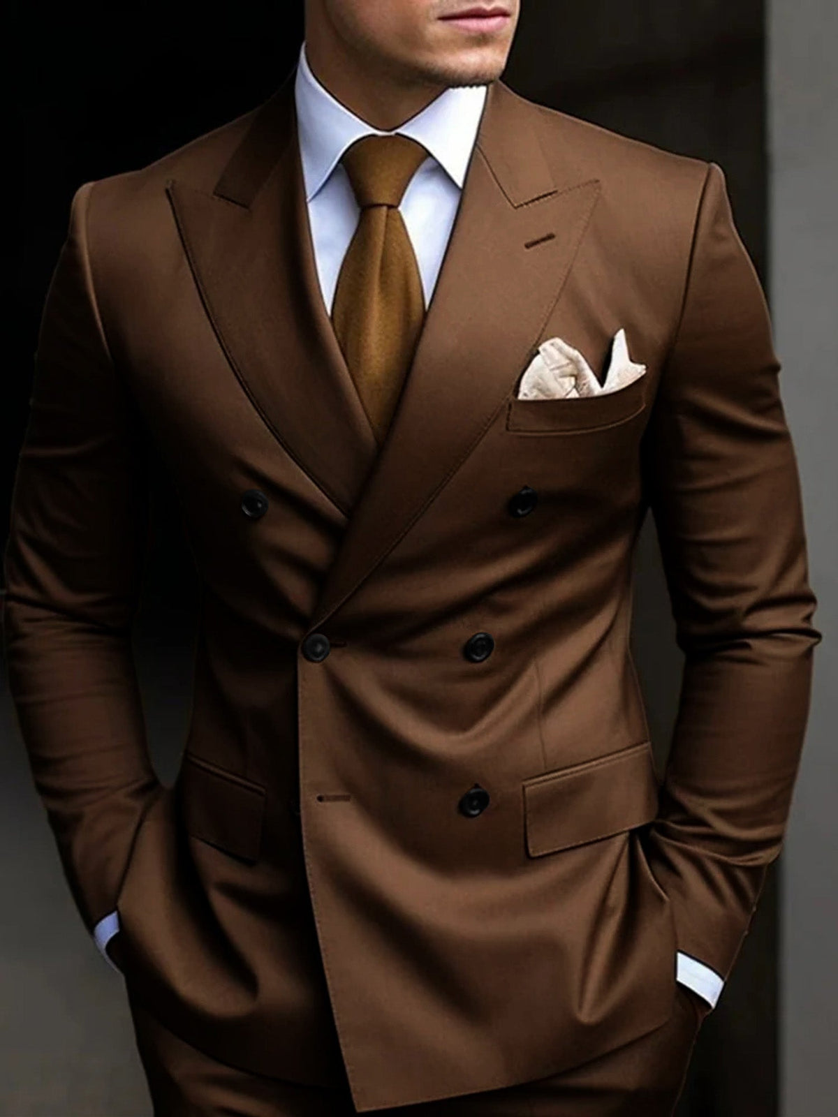 Men's Structured Double-Breasted Suit – House of Velari