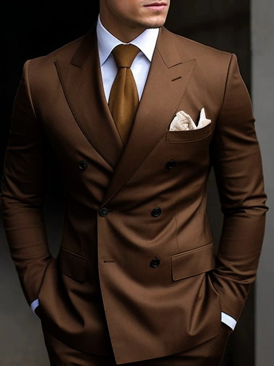 Men's Structured Double-Breasted Suit – House of Velari