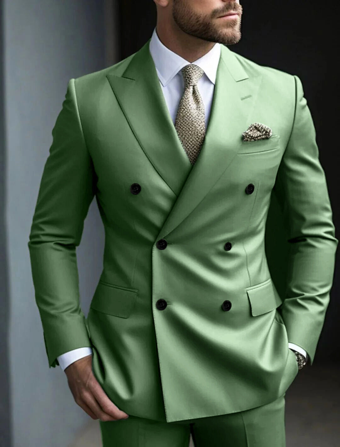 Men's Double-Breasted Two-Piece Suit – House of Velari