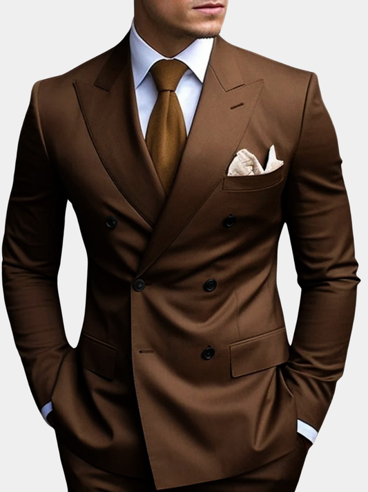 Men's Structured Double-Breasted Suit – House of Velari