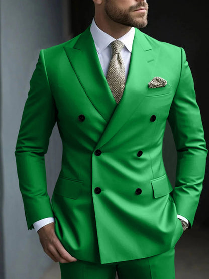 Men's Double-Breasted Two-Piece Suit – House of Velari