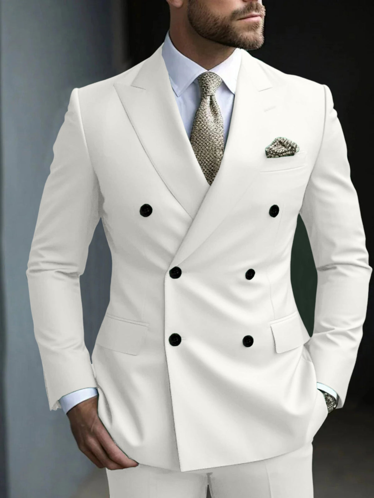 Men's Structured Green Double Breasted Suit – House of Velari