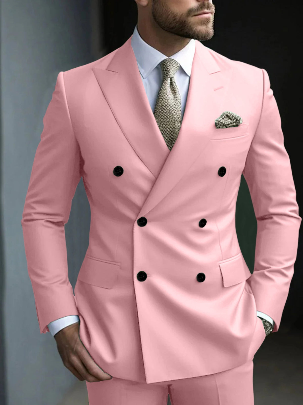 Men's Structured Green Double Breasted Suit – House of Velari
