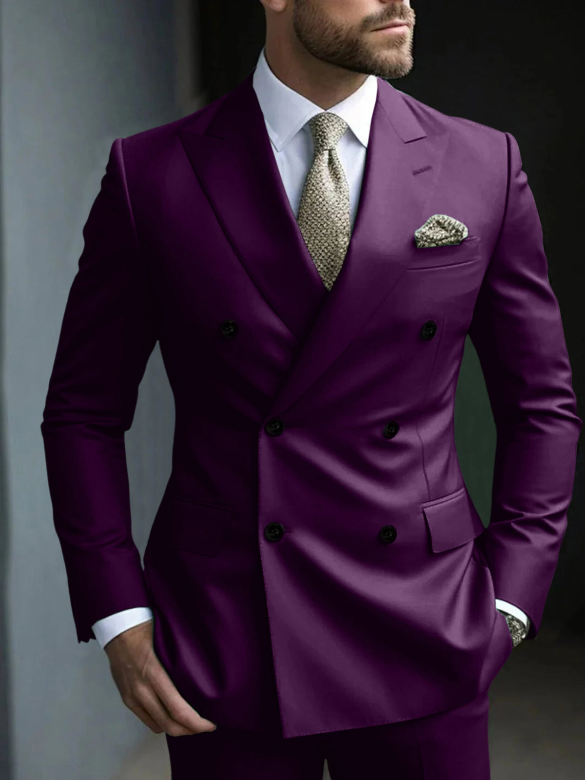 Men's Structured Green Double Breasted Suit – House of Velari
