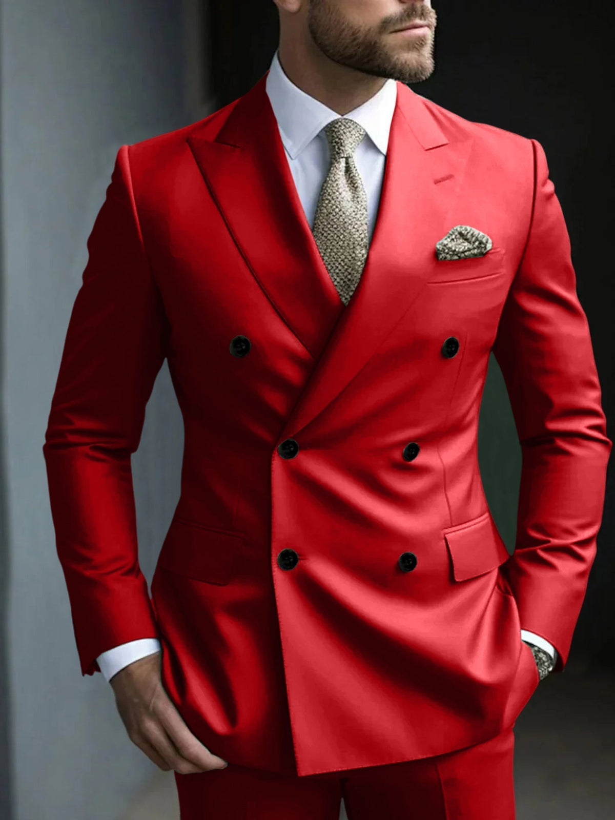 Men's Double-Breasted Two-Piece Suit – House of Velari