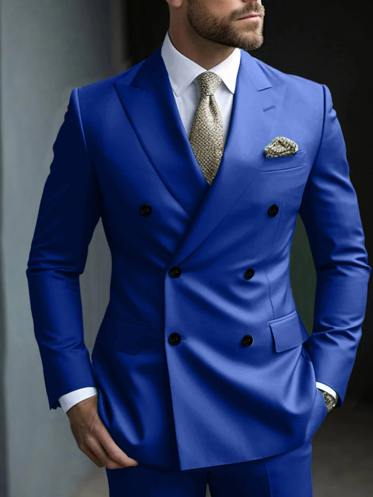 Men's Double-Breasted Two-Piece Suit – House of Velari