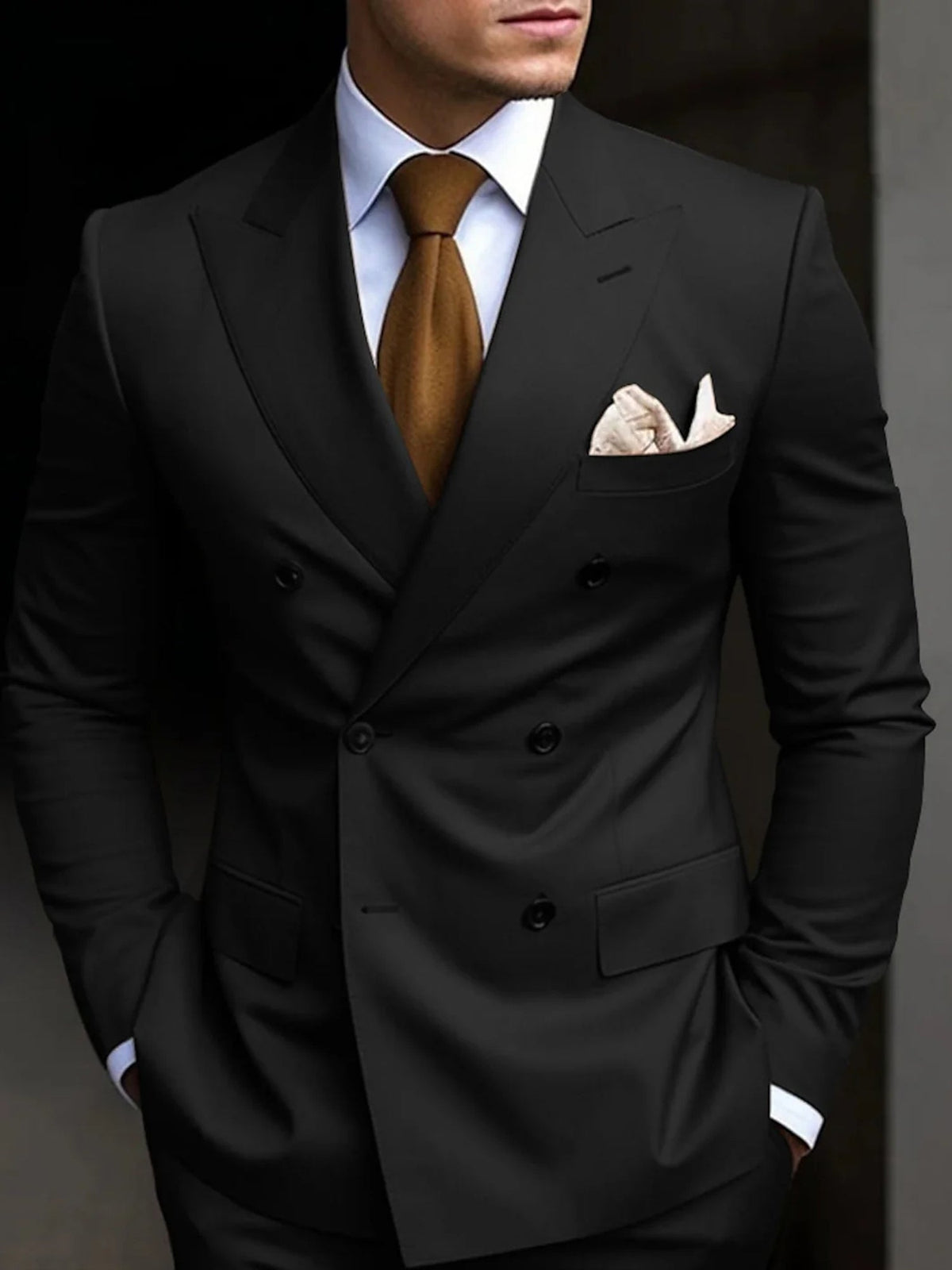 Men's Structured Double-Breasted Suit – House of Velari