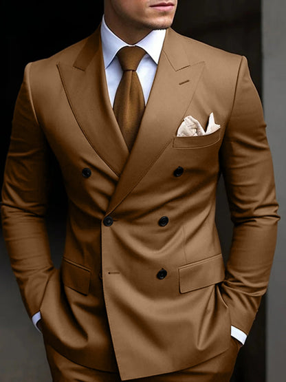 Men's Structured Double-Breasted Suit – House of Velari