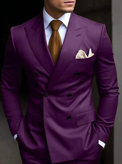 Men's Structured Double-Breasted Suit – House of Velari