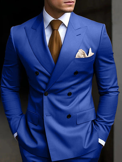 Men's Structured Double-Breasted Suit – House of Velari