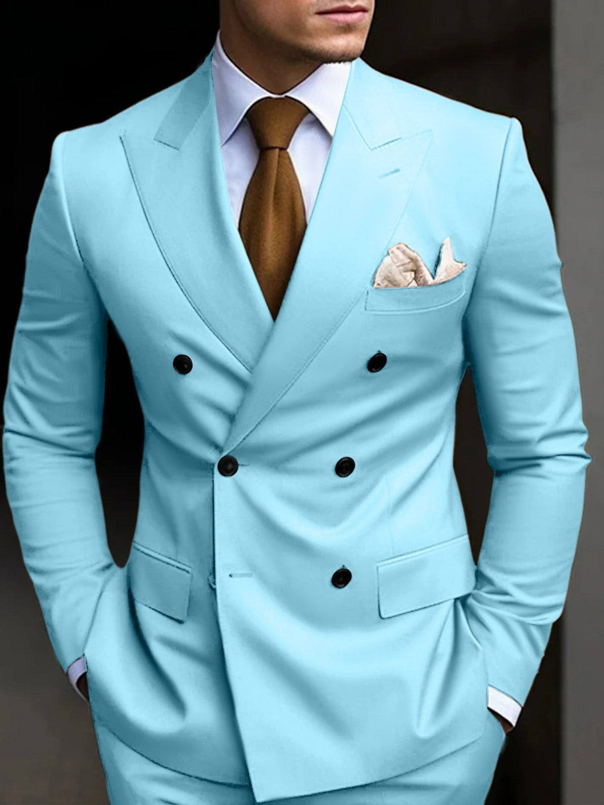 Men's Structured Double-Breasted Suit – House of Velari