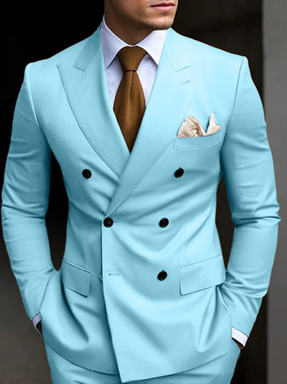 Men's Structured Double-Breasted Suit – House of Velari