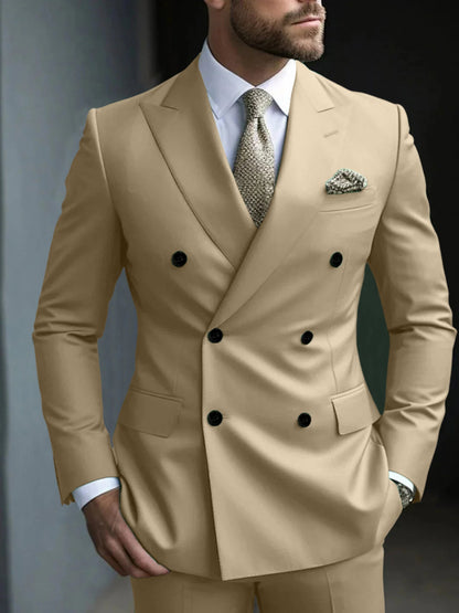 Men's Structured Green Double Breasted Suit – House of Velari