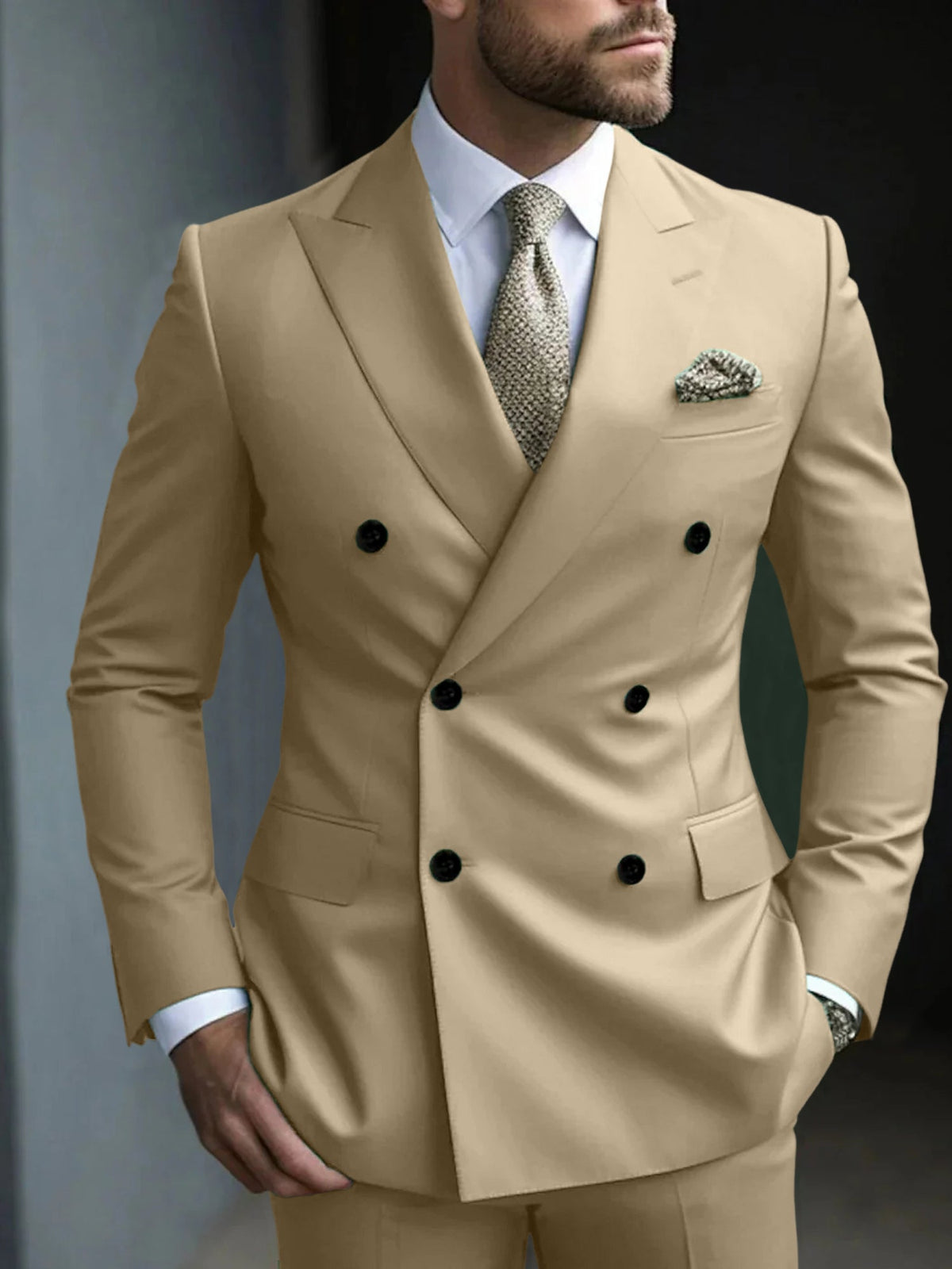 Men's Double-Breasted Two-Piece Suit – House of Velari