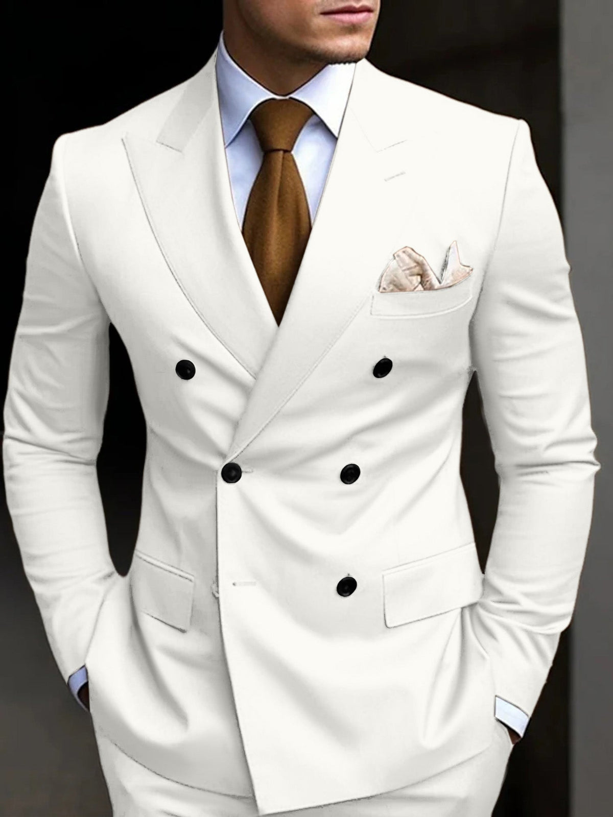 Men's Structured Double-Breasted Suit – House of Velari