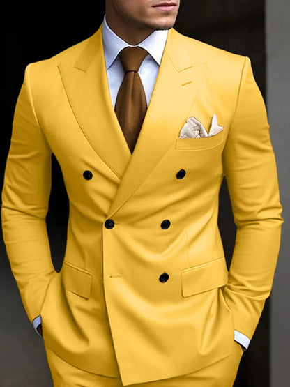 Men's Structured Double-Breasted Suit – House of Velari