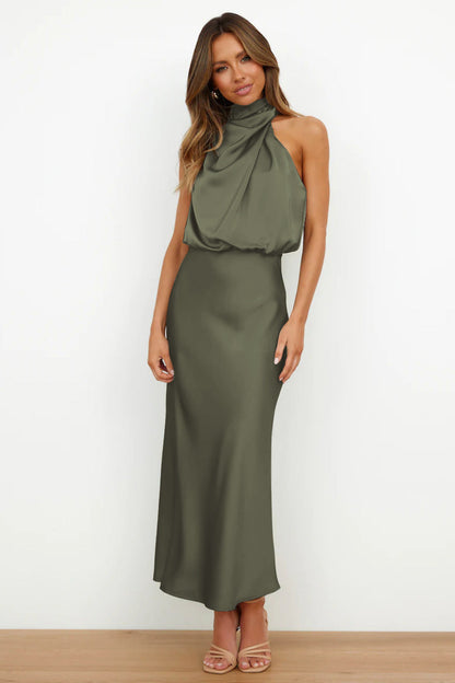 Women's Chic Halter Neck Evening Dress – House of Velari