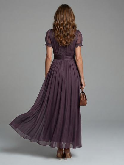 Women's Gathered Waist Keyhole Maxi Dress – House of Velari