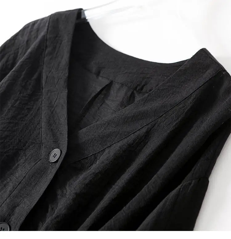 Women's Linen V-Neck Button Blouse Long Sleeve – House of Velari