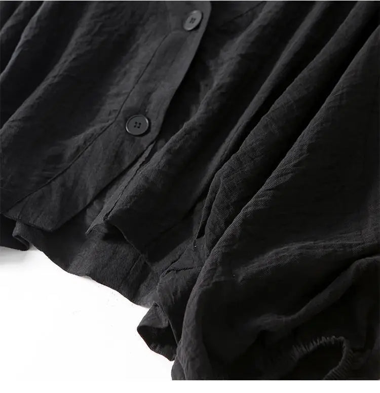 Women's Linen V-Neck Button Blouse Long Sleeve – House of Velari
