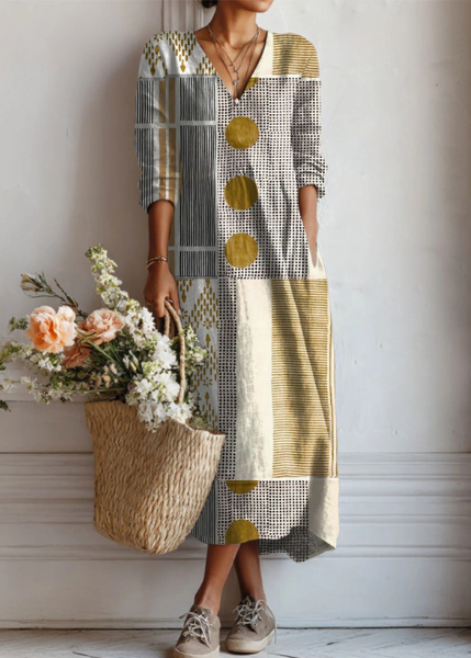 Women's Abstract Bohemian Print Dress – House of Velari