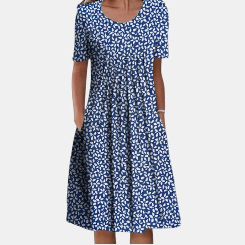 Women's Pleated Front Floral Dress – House of Velari