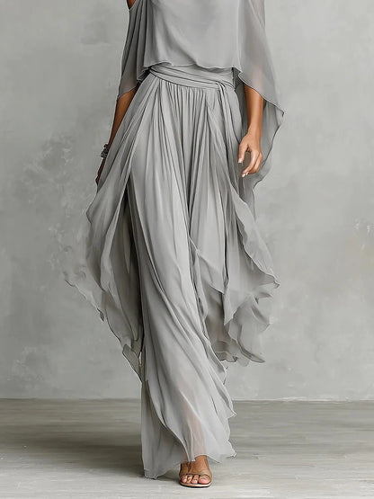 Women's Cold Shoulder Draped Two-Piece Set – House of Velari