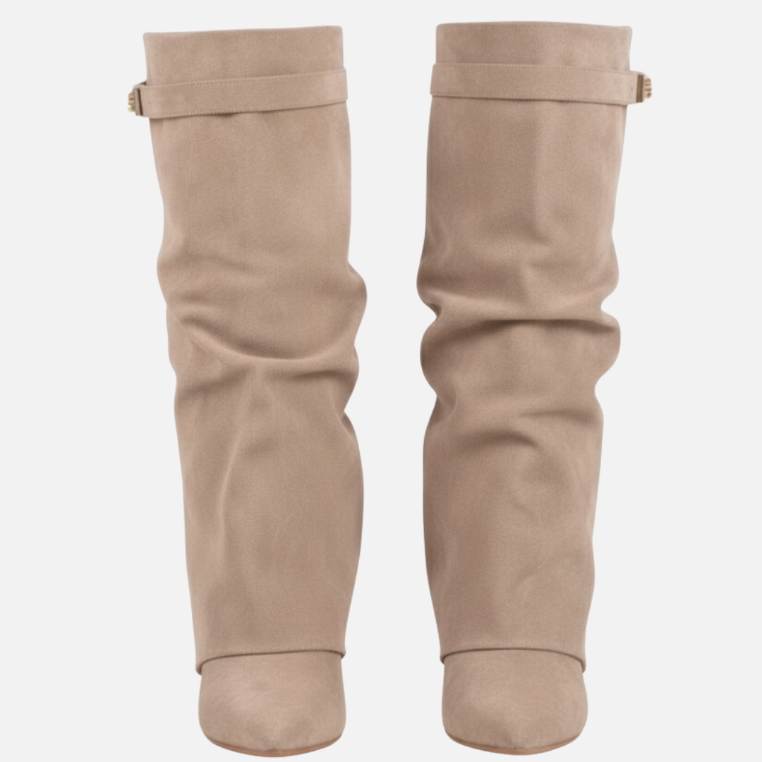 Women’s Suede Wide Knee-High Boots – House of Velari