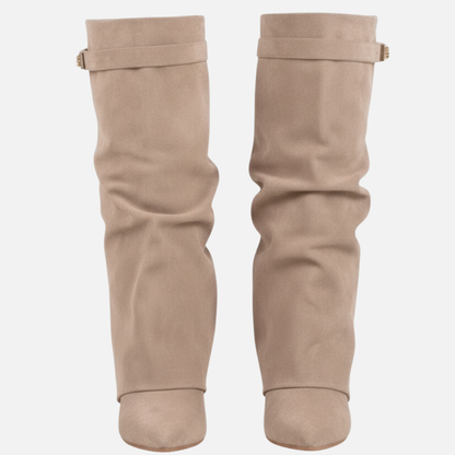 Women’s Suede Wide Knee-High Boots – House of Velari